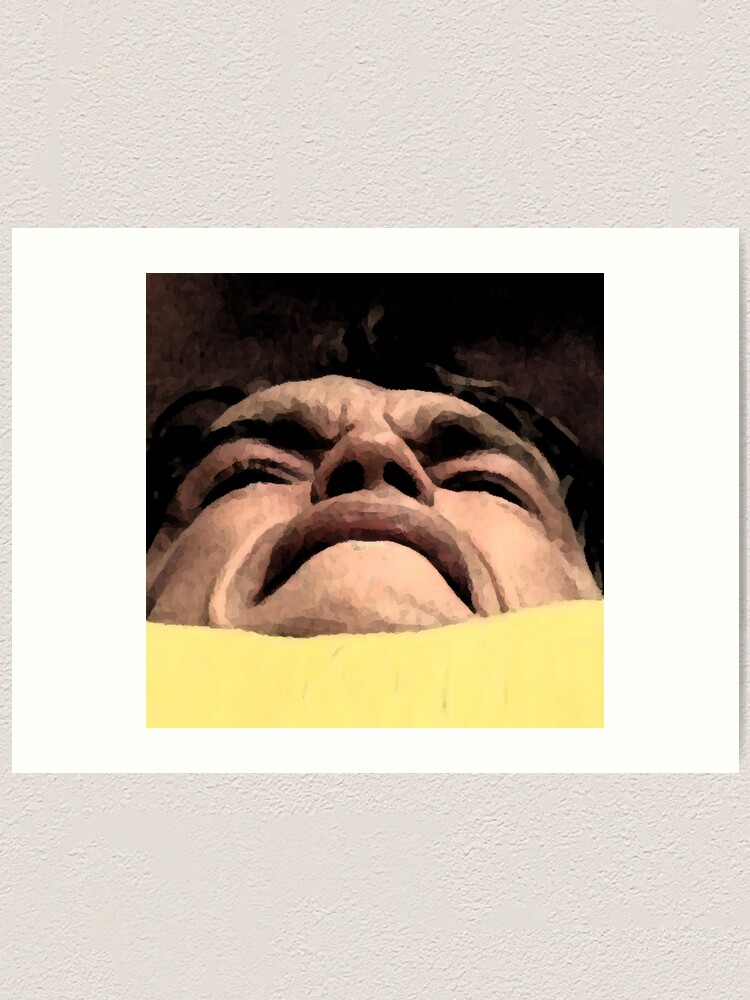 Funny Arnold Schwarzenegger Close Up Face While Working Out Art Digital Painting From Pumping Iron Art Print By Derrickgwood Redbubble