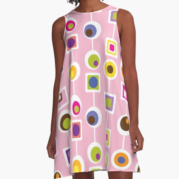 MOD LOVE- Pink A-Line Dress