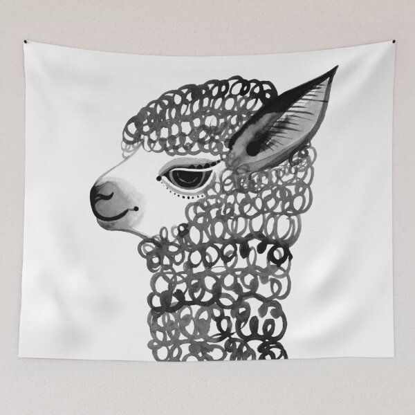 Item preview, Alpaca ink drawing designed and sold by Gabi-Krawczyk.