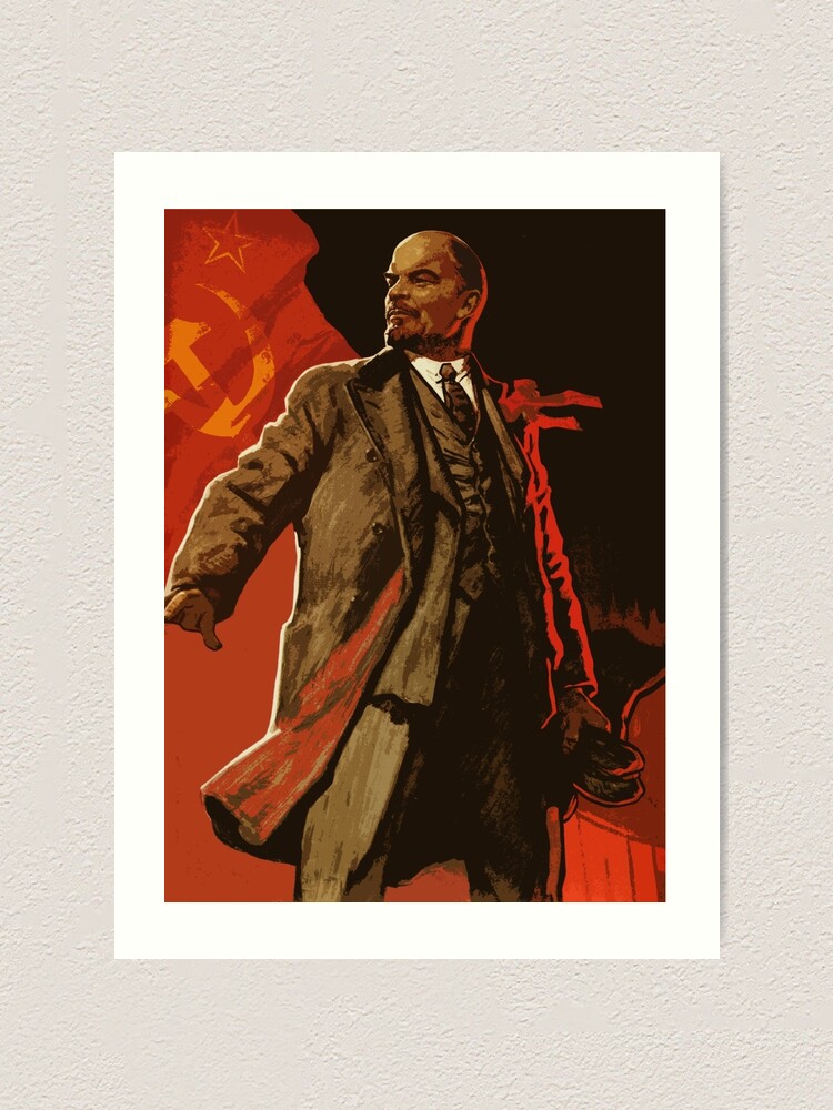 Lamina Artistica Lenin Y Nosotros Cartel De Propaganda De La Union Sovietica De Sofiayoushi Redbubble