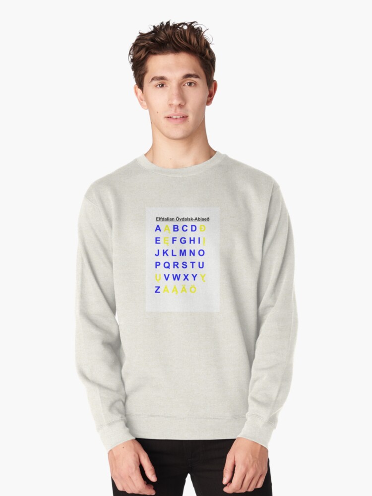 Elfdalian Alphabet Pullover Sweatshirt By Fyrgebraec Redbubble