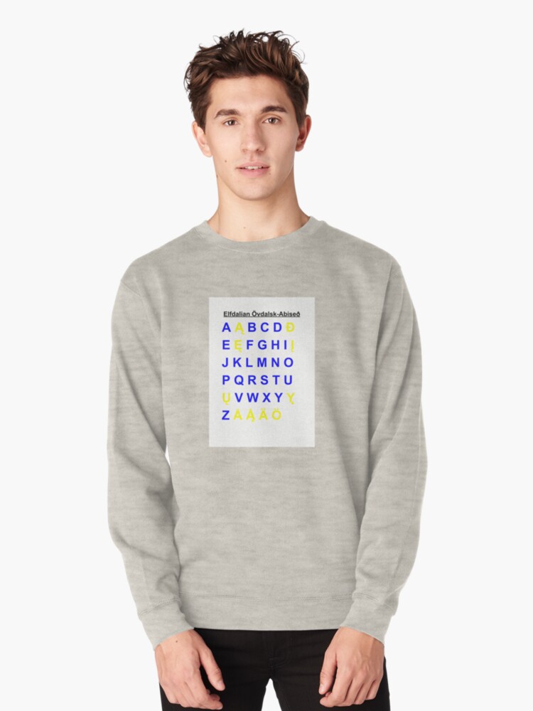 Elfdalian Alphabet Pullover Sweatshirt By Fyrgebraec Redbubble