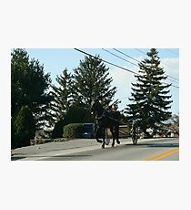 Amish Open Buggy - Lancaster County, PA Photographic Print