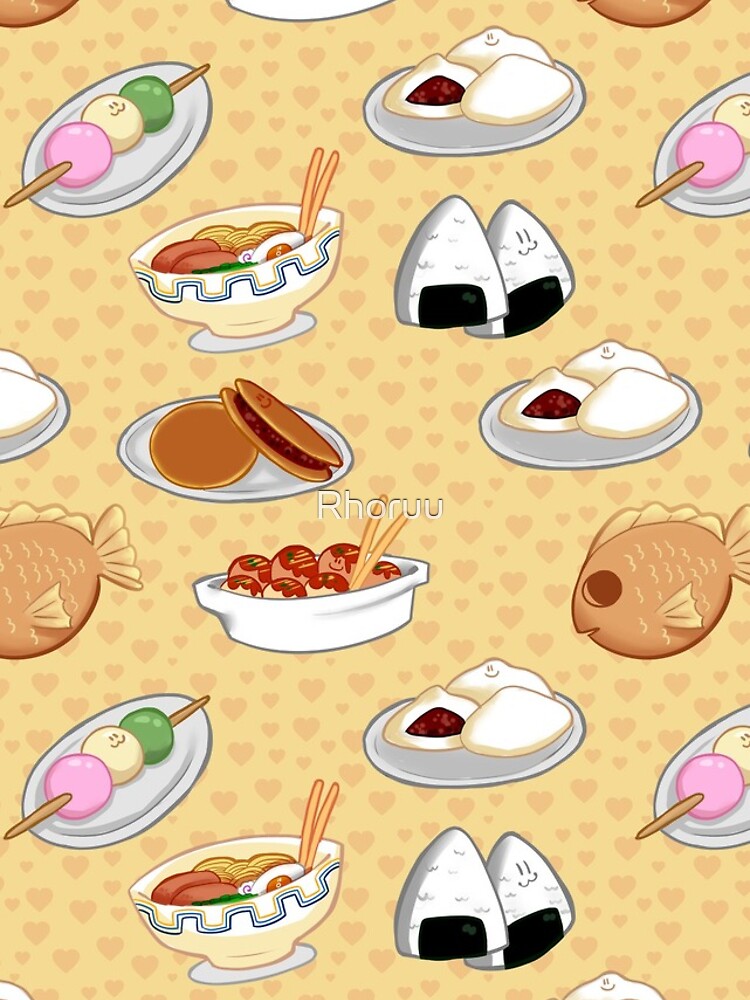 Thumbnail 4 of 4, iPhone Case, Japanese Food Pattern designed and sold by Rhoruu.