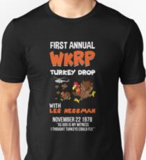 First Annual WKRP Turkey Drop T-shirt Slim Fit T-Shirt