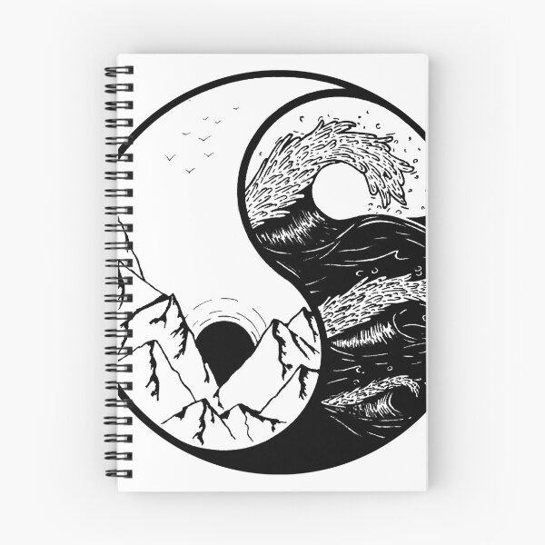 Item preview, Wave and mountains Ying-Yang designed and sold by termitart.