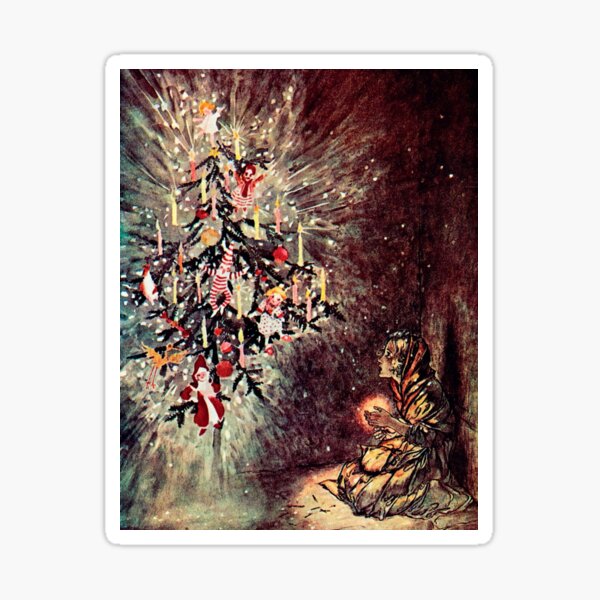 Item preview, The Little Match Girl - Arthur Rackham Christmas designed and sold by forgottenbeauty.