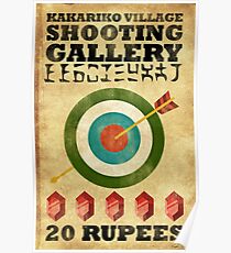 Legend of Zelda Shooting Gallery Poster Poster