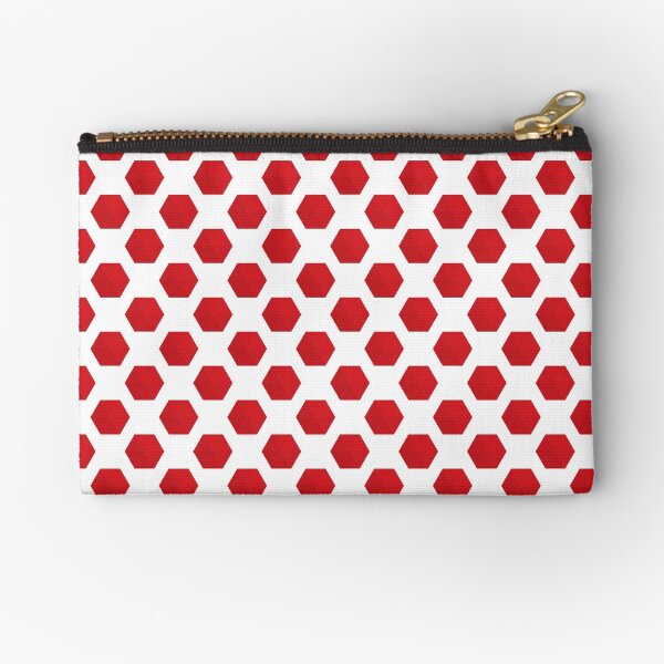 Fun Red and White Prints Zipper Pouch