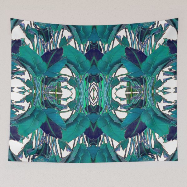 Item preview, TEAL TROPICAL LEAVES ABSTRACT PATTERN   designed and sold by sharlesart.