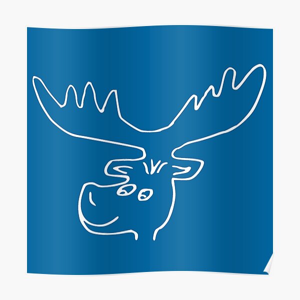 lustiger Elch, Hirsch, Tier, Rentier, Wild, Rudolph Poster