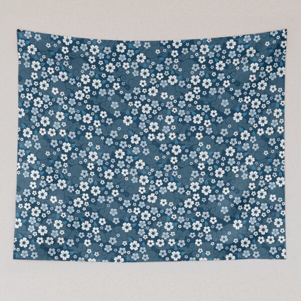 Item preview, Flowers in Blue designed and sold by latheandquill.
