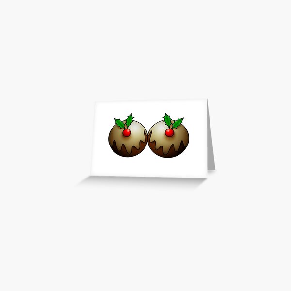 Aperçu de l'œuvre T-shirt Seins De Pudding De Noël Drôle créée et vendue par Jamesf37.