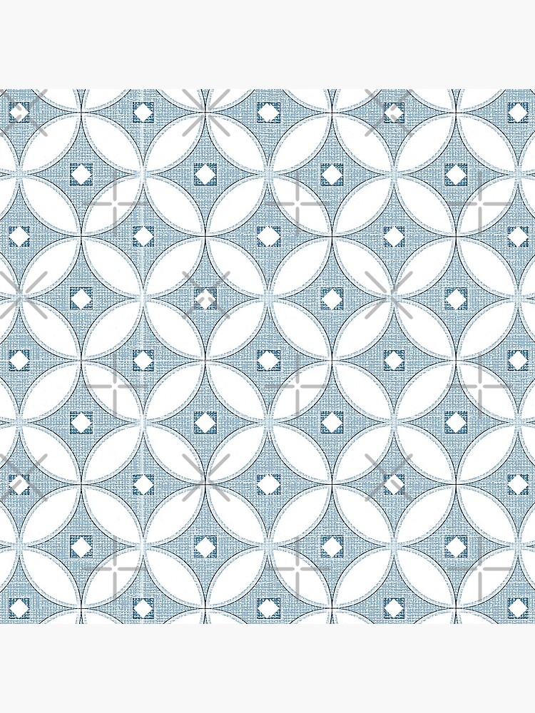 Modern Chinoiserie pattern, white and grey circle textures,classic blue, 2020 by MagentaRose