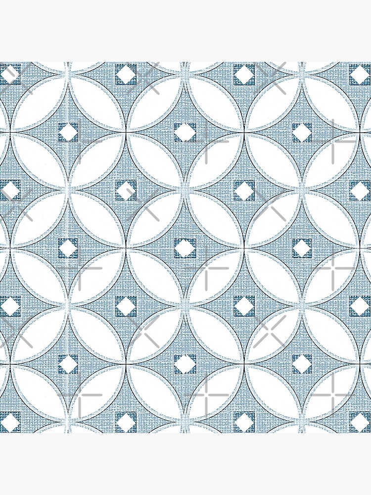 Modern Chinoiserie pattern, white and grey circle textures,classic blue, 2020 by MagentaRose