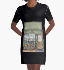 Vestido camiseta Tienda de flores- tienda frente