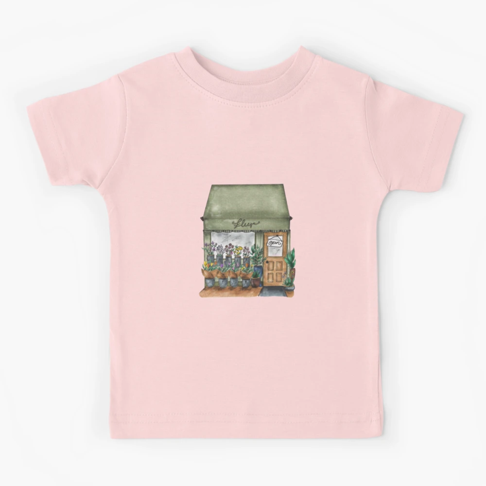 Flower Shop- Store front | Kids T-Shirt