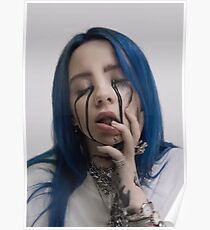 Billie Elish Schwarze Tränen Poster