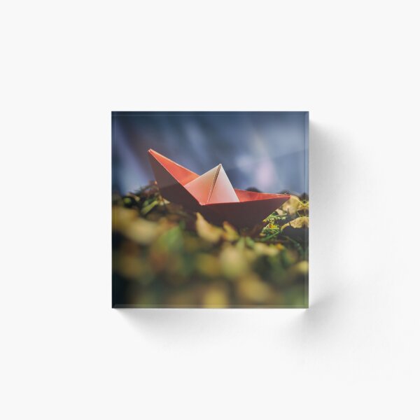 Paper boat Acrylic Block