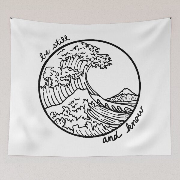 Item preview, The Great Wave-Be still and know graphic designed and sold by arielhills.