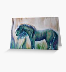 Little Blue Pony Greeting Card