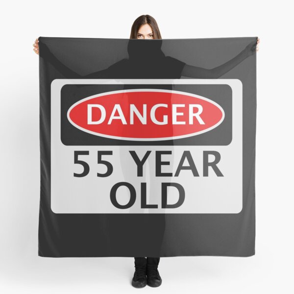 Item preview, DANGER 55 YEAR OLD, FAKE FUNNY BIRTHDAY SAFETY SIGN designed and sold by DangerSigns.