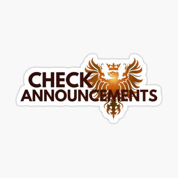 Basilica Corp - Check Announcements Sticker