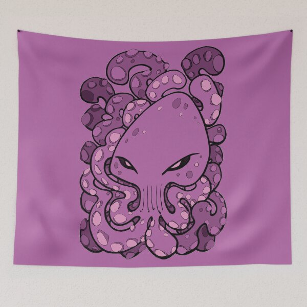 Item preview, Octopus Squid Kraken Cthulhu Sea Creature - Spring Crocus Pink Purple designed and sold by bignose1977.