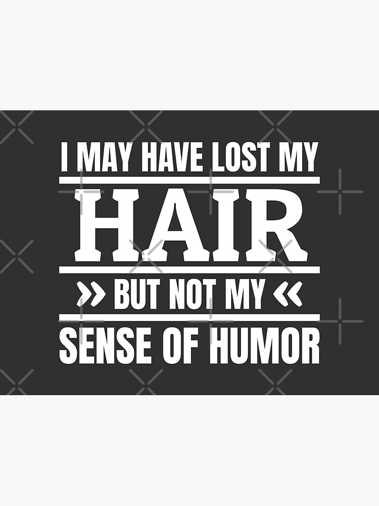 "Baldness Sayings Hair Loss Jokes Bald Headed" Sticker for Sale by