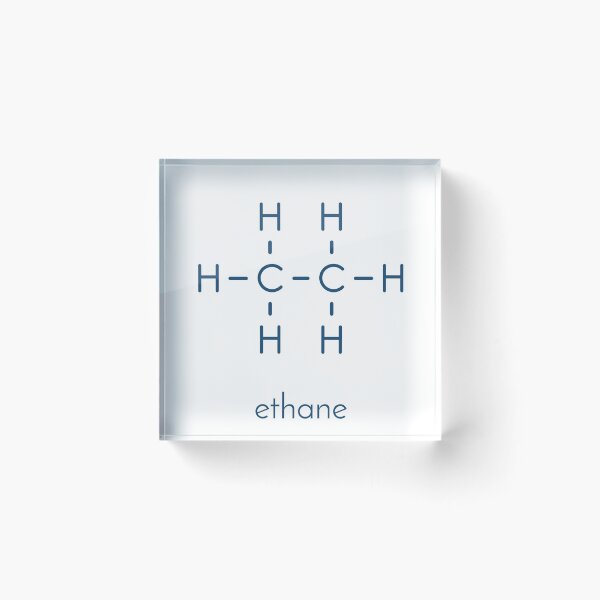 Item preview, Ethane natural gas component molecule. Skeletal formula. designed and sold by molekuul.