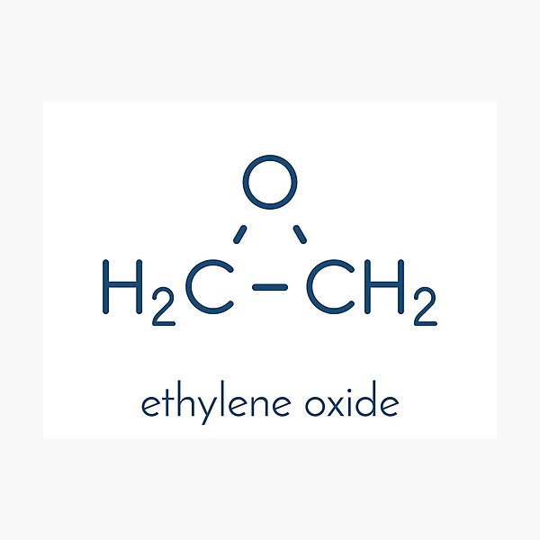 Ethylene oxide (oxirane) molecule Photographic Print