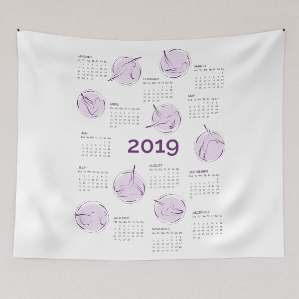 Aperçu de l'œuvre Calendrier Pilates 2019 créée et vendue par sashica.