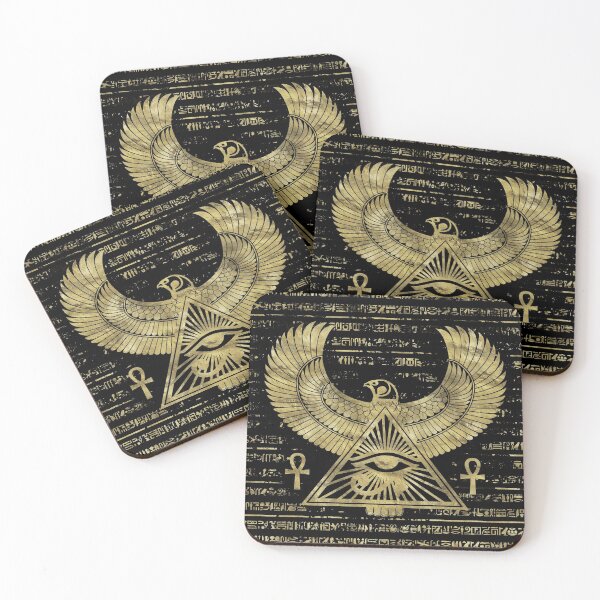 Item preview, Egyptian Eye of Horus - Wadjet Gold and Black designed and sold by Nartissima.