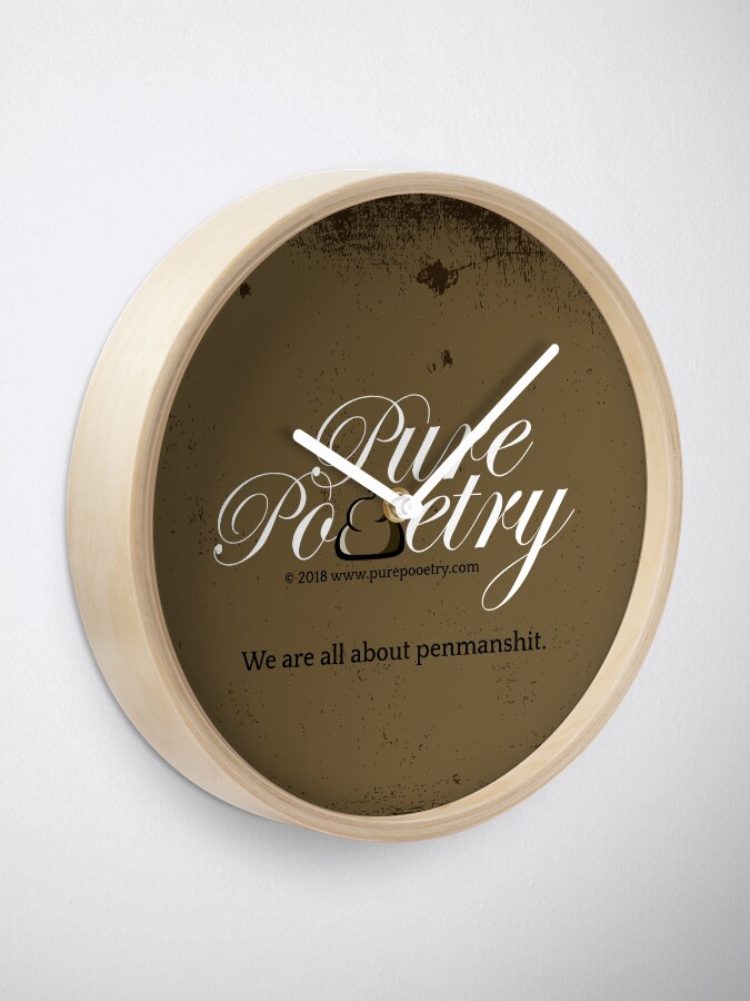 Alternate view of We Are All About Penmanshit Clock
