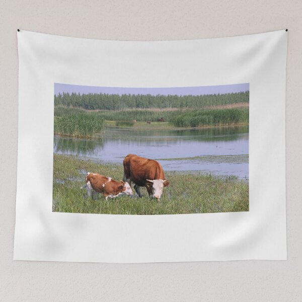 Item preview, cow and calf on pasture  designed and sold by goceris.