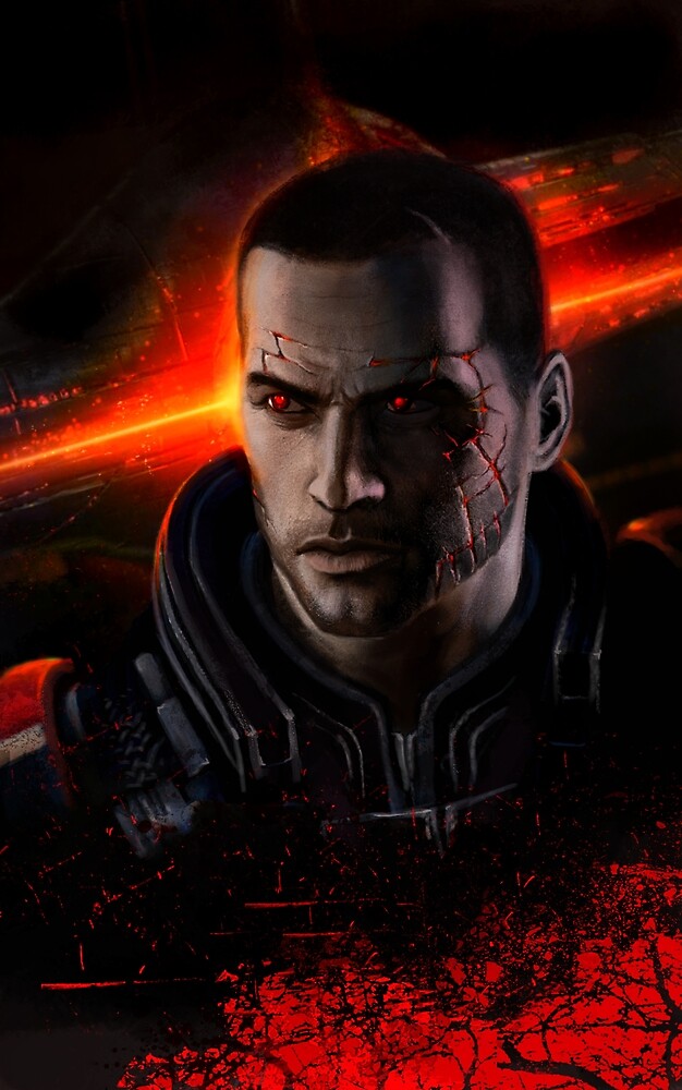 Commander John Shepard Renegade N7 By Yuhimebarbara Redbubble 2115