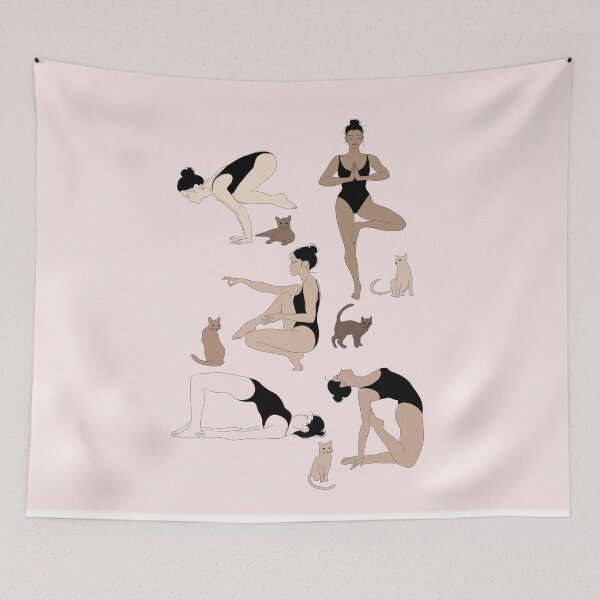 Item preview, yoga and cats designed and sold by anneamanda.