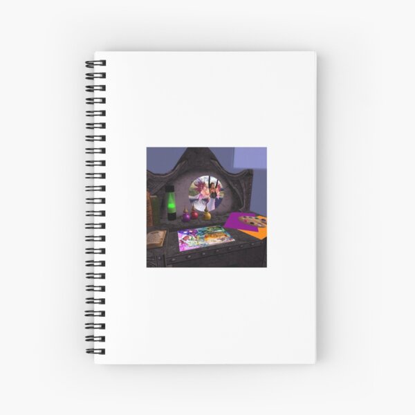 My desk in Second Life Spiral Notebook