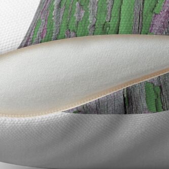 Alternate view of Rustic peeling paint in green Throw Pillow