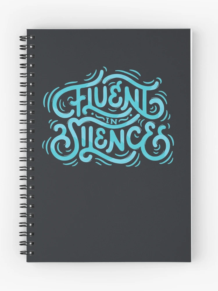 Thumbnail 1 of 3, Journal, Fluent In Silence Introvert Lettering designed and sold by sundrystudio.