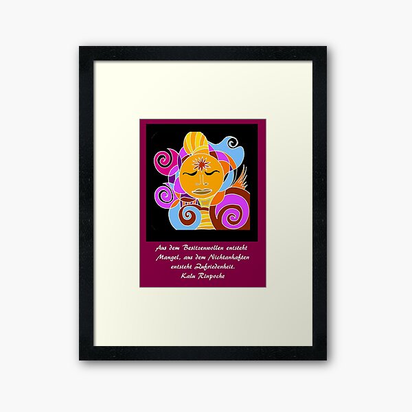 Oracle card Buddha Framed Art Print