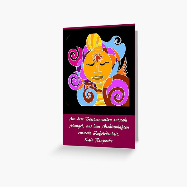 Oracle card Buddha Greeting Card