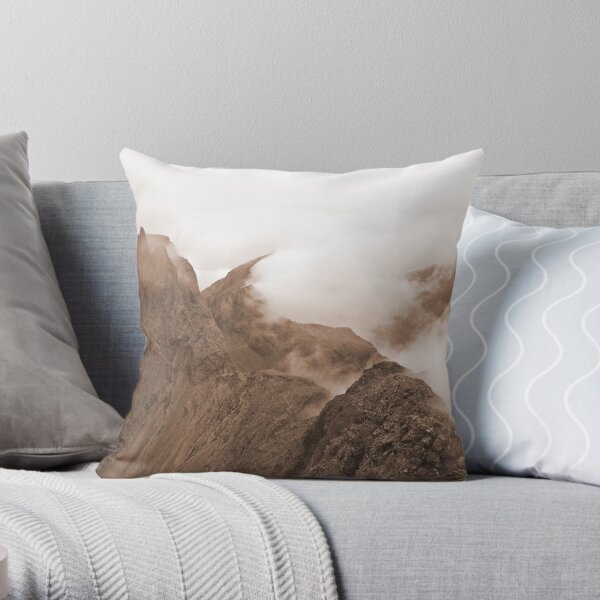 From Sgurr Mhic Choinnich Back to The Inaccessible Pinnacle, Skye Throw Pillow