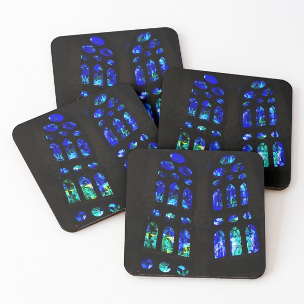 Item preview, Exuberant Stained Glass Windows in Varicoloured Blues designed and sold by Georgia Mizuleva.