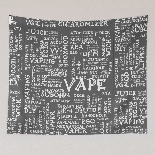 Item preview, Vape Design Wordcloud Poster White designed and sold by 7ate9Dogs.