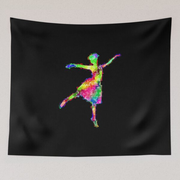 Item preview, Colorful Rainbow Dancer Fractal Art Silhouette for Nerds or Birthday designed and sold by FELSENSTEIN.