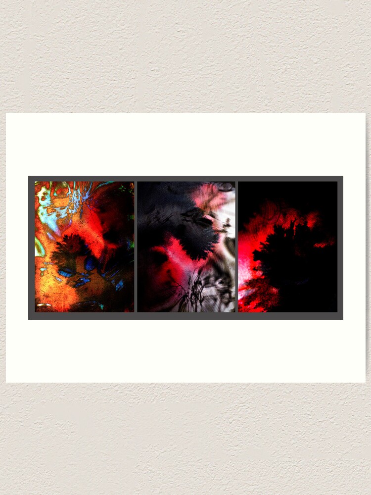 Alternate view of Y E S in Triptych Art Print