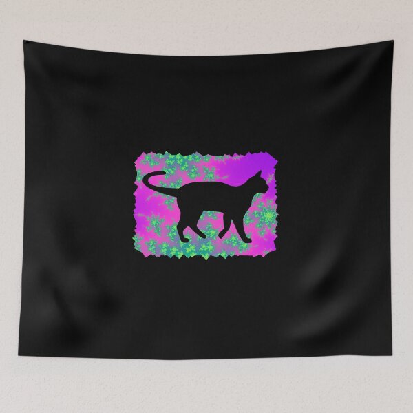 Item preview, Colorful Rainbow Cat Fractal Art Silhouette for Nerds or Birthday designed and sold by FELSENSTEIN.