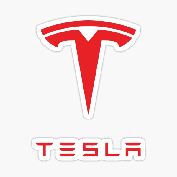 T-shirts avec logo standard Tesla Motors Sticker