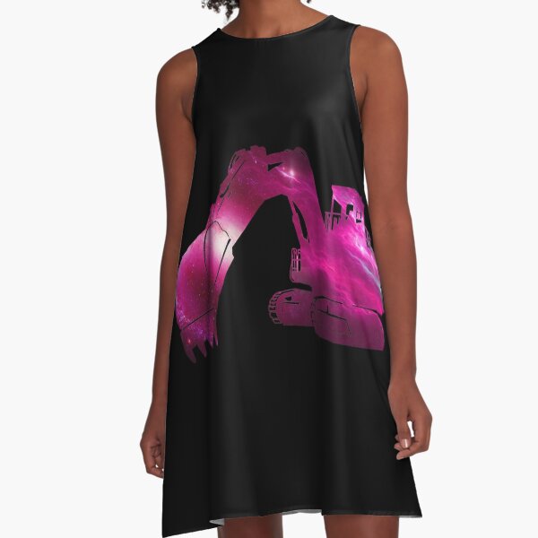 Excavator Galaxy A-Line Dress